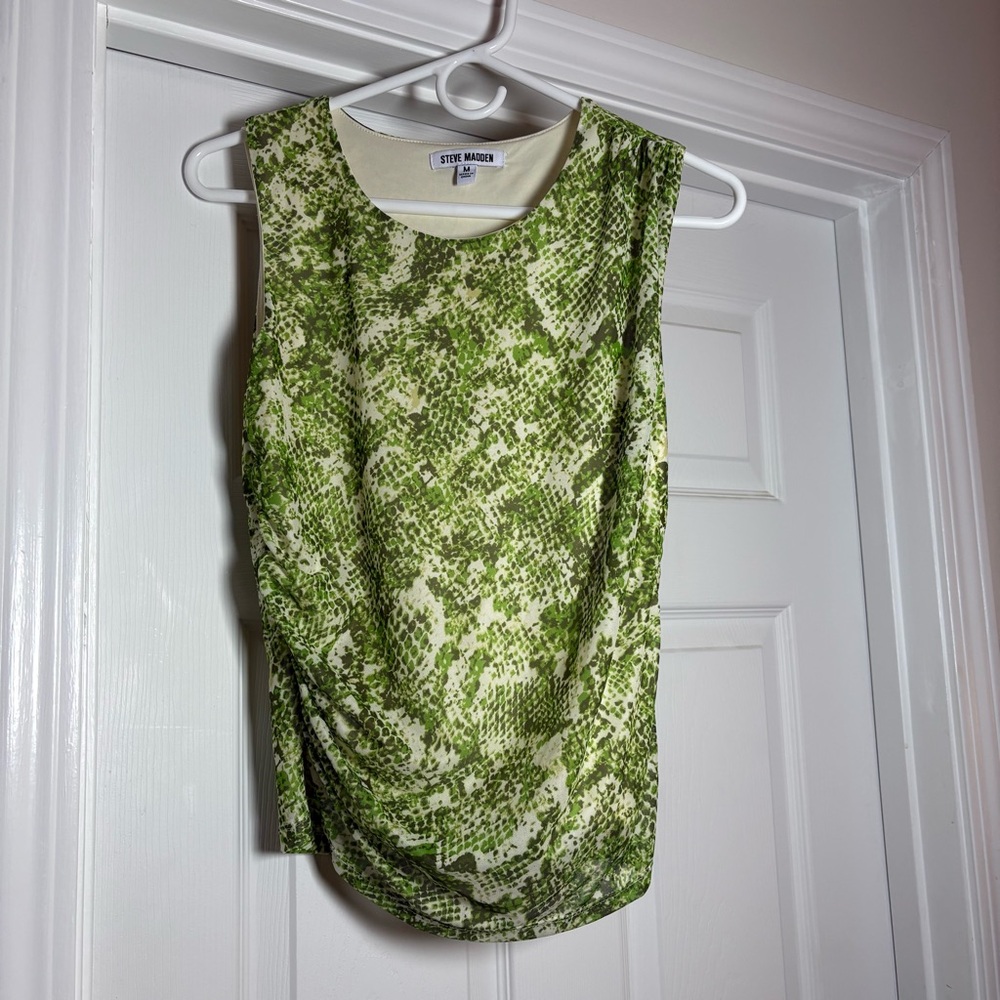 Steve Madden Green Sleeveless Top